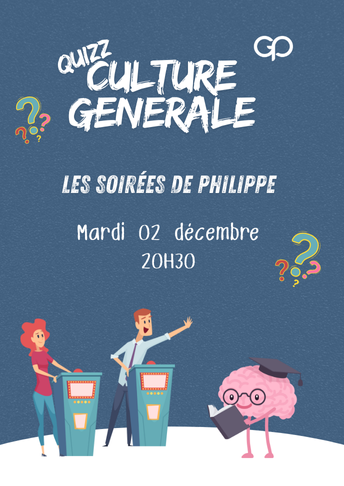Soirée Culture Générale à La Grande Poste bordeaux le mardi 02 décembre à 20h30