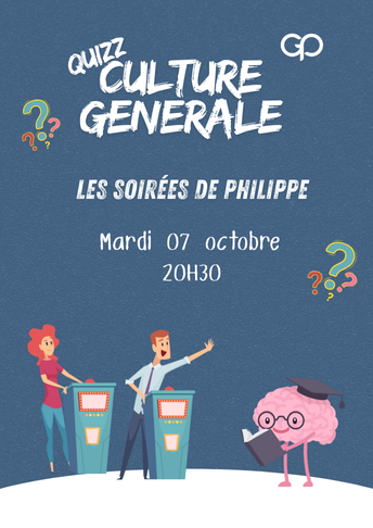 Soirée Culture Générale à La Grande Poste bordeaux le mardi 07 octobre à 20h30
